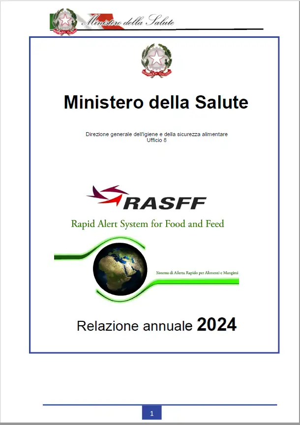 RASFF relazione annuale dati anno 2024